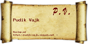 Pudik Vajk névjegykártya